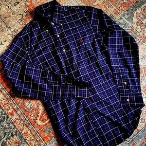 Ralph Lauren checkered button-down long-sleeved shirt